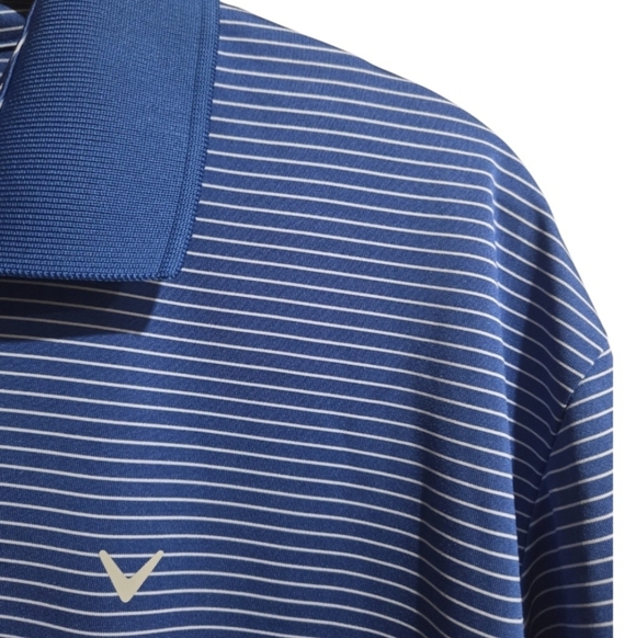 Callaway Men's Blue Striped Polo Shirt - Picture 4 of 5